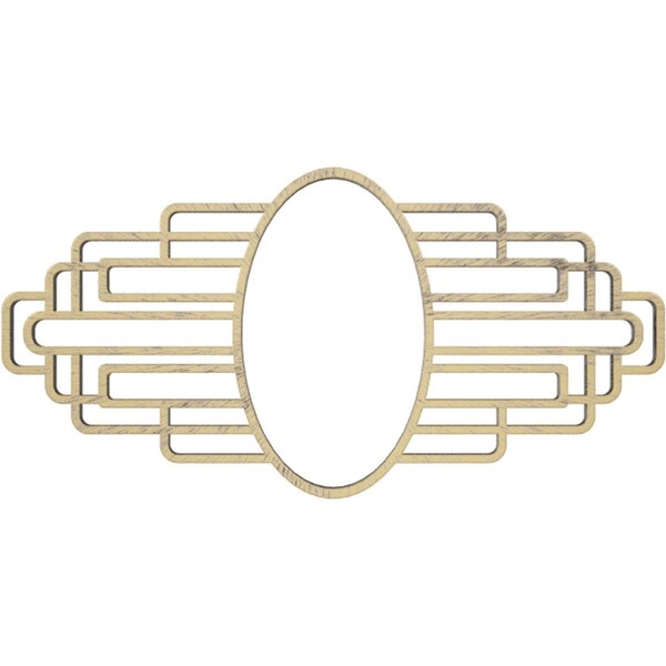 Ekena Millwork Elizabeth Architectural Grade PVC Pierced Medallion, 18"W x 9"H x 8 1/2"IH x 5"IW x 1/2"P, Pale Gold CMPP18X09EBAPG - main